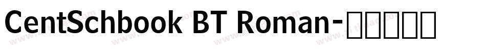 CentSchbook BT Roman字体转换